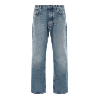 Off-white Half Arrow Slim Relaxed Jeans - male - Off White - Straight Fit Jeans - Blue - W32 - Jeans