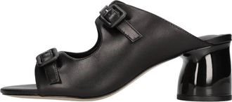 Emanuelle Vee Leren Mules - Dames - Muiltjes - Zwart - 37 EU - Leer - Schoenen