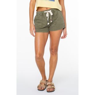 Roxy Lil Trooper Drawstring Shorts in Four Leaf at Nordstrom, Size Xx-Large