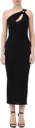 Federica Tosi Maxi Cut Out Zwarte Jurk - Dames - Casual kleedjes - Zwart - XS - Polyester - Kleedjes