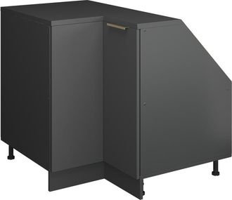 Vicco Armario Para Techo Inclinado Armario De Esquina Rion, Antracita-oro, 75.6 X 81.6 Cm Con 1 Puerta, Carcasa Del Armario 60 Cm De Profundidad, Vicco