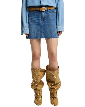 7 For All Mankind Mini Skirt Dress Linen-Blend Dress