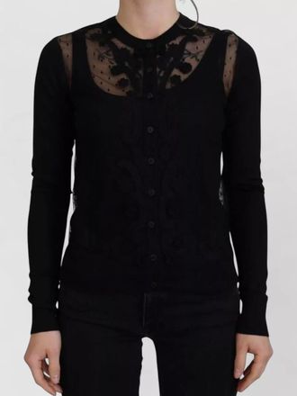 Dolce & Gabbana silk lace knit cardigan