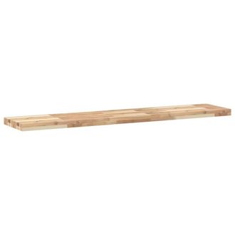 Berkfield Home Compact Floating Shelves 2 pcs 140x30x4 cm Untreated Solid Wood Acacia in Brown | Size: 140 x 30 x 4 cm
