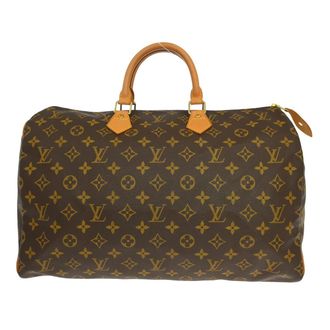 Louis Vuitton Speedy Handbag Monogram Canvas Brown Canvas Handbag (Pre-Owned)