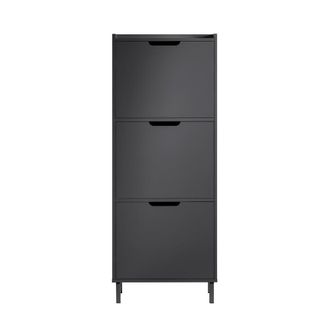 SoBuy Zapatero Estrecho Con 3 Solapas Organizador Para Zapatos De Entrada 50 X 19 X 129 Cm Negro Fsr151-h-sch Sobuy Es