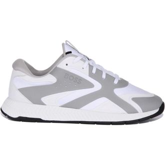 HUGO BOSS Sneakers, male, White, 12 UK, Sporty Titanium Runner in White Grey