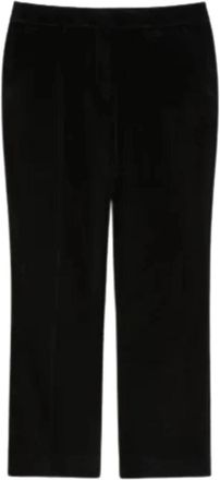 Max Mara Marruca Broeken - Dames - Vrijetijds broeken - Zwart - 2XS - Katoen - Broeken