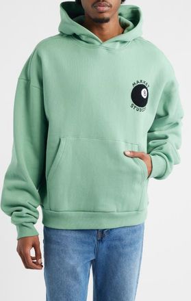 Market Eight Ball Embroidered Hoodie in Green at Nordstrom, Size Xx-Large