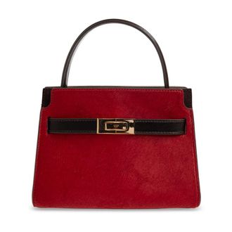 Tory Burch Lee Petite - Dames - Handtassen - Rood - ONE Size - Leer - Tassen