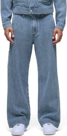 Hudson Luca Wide Leg Carpenter Jeans in Jacquard Indigo at Nordstrom Rack, Size 29