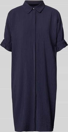 Freequent Knielanges Hemdblusenkleid mit verdeckter Knopfleiste in Marine, Gr&ouml;&szlig;e XL