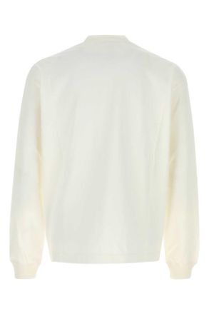 Prada Logo-Patch Cotton Sweatshirt - White