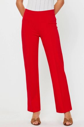 Current Air Straight Leg Ponte Knit Pant In Red
