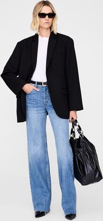Anine Bing Quinn Blazer in Black at Nordstrom, Size X-Small