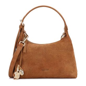 Kazar Natural Suede Handbag - Dames - Handtassen - Bruin - ONE Size - Su&egrave;de - Tassen
