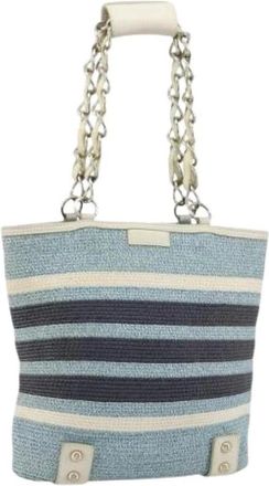 Burberry Pre-owned Tote Bags, female, Blue, Size: ONE SIZE Pre-owned Tote Bag
