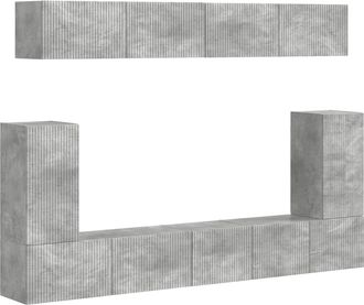 vidaXL Conjunto De Mueble De Tv 5 Uds. Gris Concreto Vidaxl