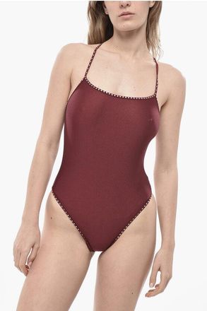 Os&eacute;ree One-Piece Swimsuit MERLOT With Crystals size M