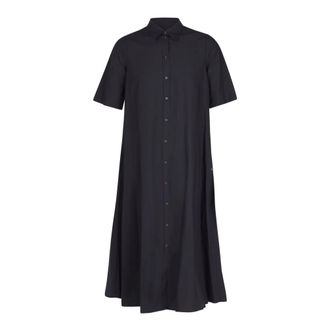 ottod'Ame Shirt Dresses, female, Black, Size: 2XS Abito Chemisier Lungo