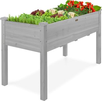 Best Choice Products Best Choice Product 48x24x30in Raised Garden Bed, Elevated Wooden Planter for Yard w/ Foot Caps, Bed Liner