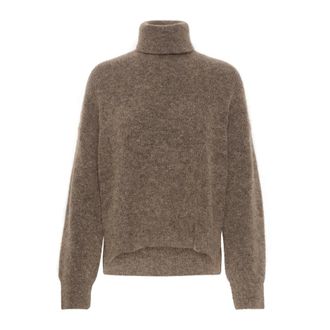Gestuz Turtlenecks, female, Brown, L, Soft Knit Rollneck Jumper Dark Sand
