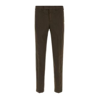 Pantaloni Torino Slim-fit Trousers, male, Brown, Size: 4XL Stretch Cotton Pant