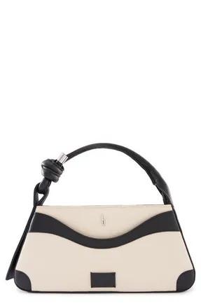 Behno Melina Canvas Crossbody Satchel in Sand/black at Nordstrom