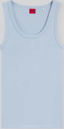 HUGO BOSS Slim Fit Tank Top aus Baumwoll-Mix Modell DATAMIA in Hellblau, Gr&ouml;&szlig;e XL