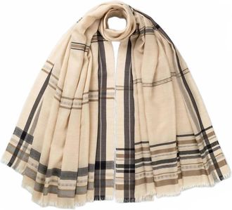 Johnstons of Elgin Unisex Helmina Scarf In Natural