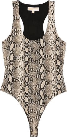 Michael Michael Kors Body con effetto serpente e scollo olimpionico - Toni neutri