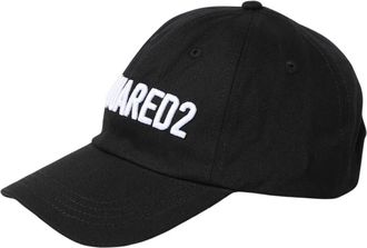 Dsquared2 Caps, male, Black, Size: ONE SIZE Embroidered Logo Baseball Cap