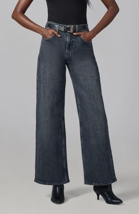Lola Jeans Colette High Rise Wide Leg Jeans in Grit Gray at Nordstrom, Size 33