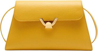 Coccinelle Dew Schoudertas - Dames - Schoudertassen - Geel - ONE Size - Leer - Tassen