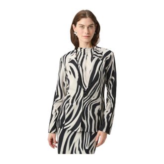 Joseph Ribkoff Jassen, Dames, Veelkleurig, 3Xl, Leer, Blazer met dierenprint en strass