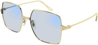 Cartier Santos Zonnebril - Dames - Zonnebrillen - Geel - 57 MM - Accessoires