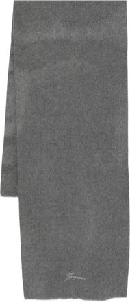 Jacquemus Sciarpa con logo ricamato - Grigio