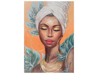 Schubiger M&ouml;bel Bild Sch&ouml;nheit mit Weissem Turban