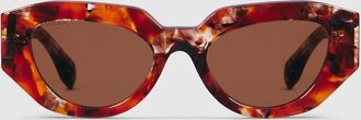 Gucci Cat Eye Frame Sunglasses, Brown