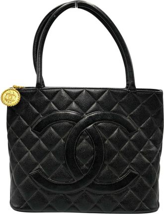 Chanel Black Handbag Tote Bag (Pre-Owned)