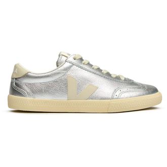 Veja Womens Volley Trainers - Silver Leather - Size UK 6