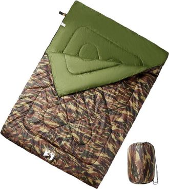 vidaXL vidaXL Sacco Pelo Doppio Campeggio con Cuscini per Adulti 3-4 Stagioni