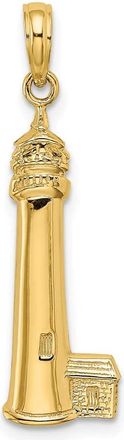 Diamond2Deal 14k Yellow Gold Polished CAPE MAY Lighthouse Charm