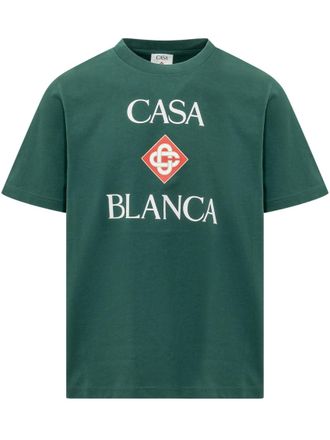 Casablanca Green Crew Neck T-Shirt