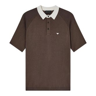 Emporio Armani Mag Collared Polo Shirt - Heren - Polos - Bruin - L - Katoen - Tops