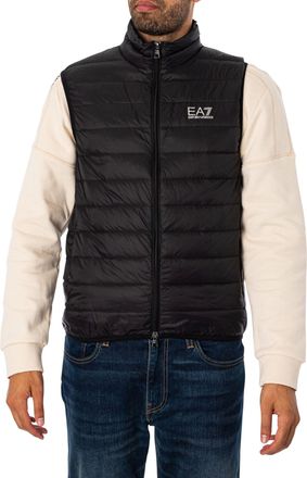 Emporio Armani Geweven Donzen Bodywarmer, Zwart