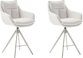 MCA Furniture Bistrostuhl »Parker Tresenstuhl mit Armlehnen Tresenhocker« (Set) 2 Stk.Barhocker,Barmoebel,Barstuhl,360° drehbar,mit Lehne,belastbar 120 kg