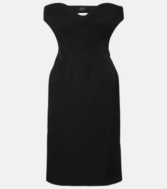 MUGLER Open-back wool-blend cocktail dress