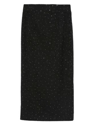 Nissa embellished midi skirt - women - Viscose/Cotton/Elastane/Polyester/Lycra - 36 - Black