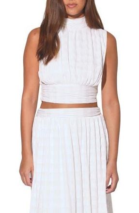 Walter Baker Asha Pleated Crop Top in Ivory at Nordstrom Rack, Size X-Large